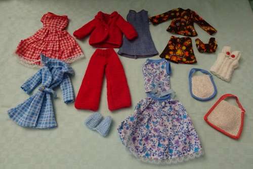 Lot of Vintage Dolls Clothes