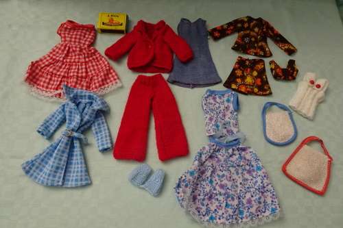 Lot of Vintage Dolls Clothes