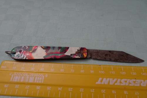 Very Rare Vintage Okapi made in Germany Multi Colored Pocket Knife