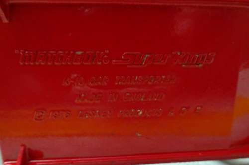 1976 Lesney Matchbox Super-Kings made in England K10 Car Auto Transporter