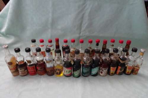 Lot of 28 Vintage Liqueur Miniature Bottles
