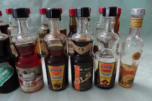 Lot of 28 Vintage Liqueur Miniature Bottles