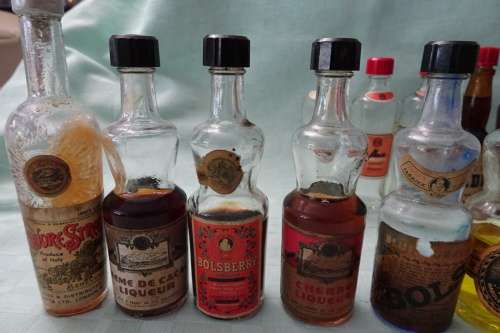Lot of 28 Vintage Liqueur Miniature Bottles