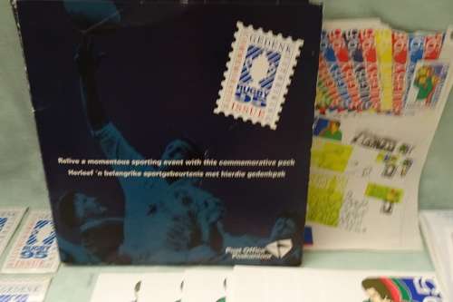 Commemorative Issue  -  S.A.Rugby 1995 World Cup  issued by Post Office Stamp and Post Card Set