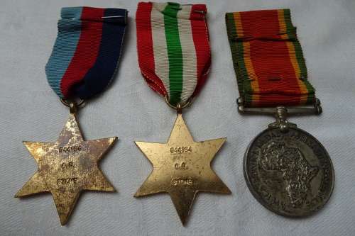 Set of WW 2 Medals awarded to 544164  A.C. Stone