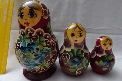 Set of Russian Babushka Dolls - 14 cm and down