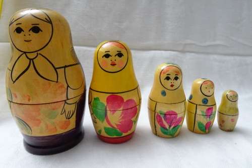 Set of Russian Babushka Dolls - 11 cm and down