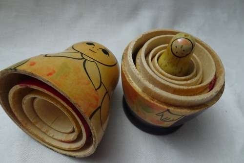 Set of Russian Babushka Dolls - 11 cm and down