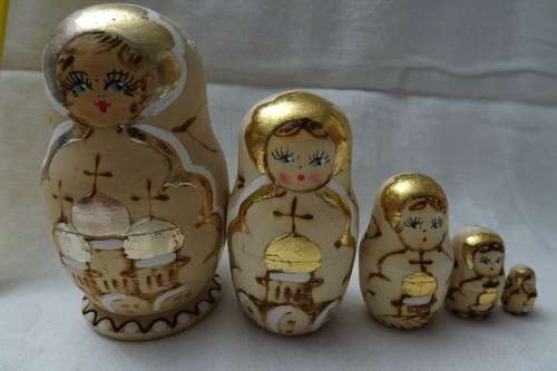 Set of Russian Babushka Dolls - 8.5 cm and down