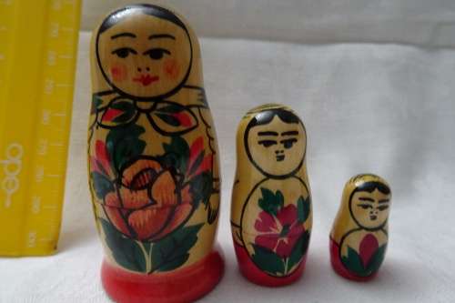 Set of Russian Babushka Dolls - 7 cm and down