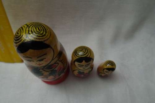 Set of Russian Babushka Dolls - 7 cm and down