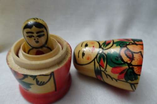 Set of Russian Babushka Dolls - 7 cm and down
