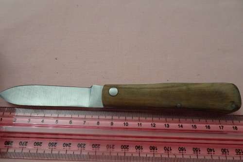 Interesting Pocket Knife with Star Motive on Blade in Excellent Condition