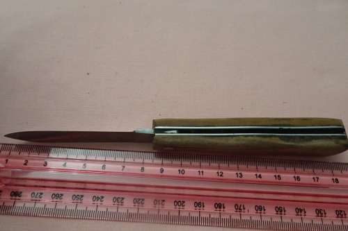 Interesting Pocket Knife with Star Motive on Blade in Excellent Condition