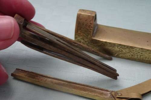 Beautiful Eastern Vintage Brass Lock for a Antique Kist in Excellent Condition