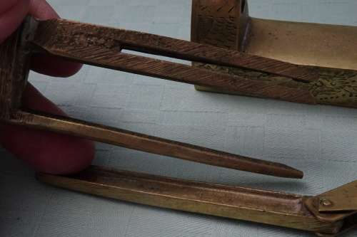 Beautiful Eastern Vintage Brass Lock for a Antique Kist in Excellent Condition