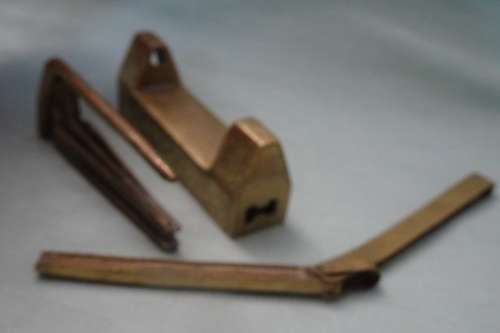 Beautiful Eastern Vintage Brass Lock for a Antique Kist in Excellent Condition