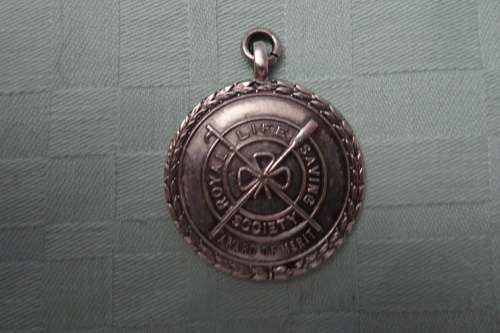 Hallmarked Silver Royal Life Saving Society award of Merit Medal in Pendant to C.P. Hewgill -