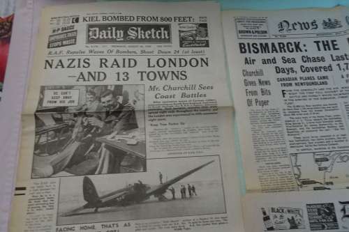 Very Interesting Lot of Four  WW 2 News Papers in good condition (See description)