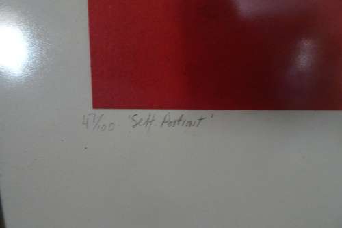 Very Rare Lithograph by Famous S.A. Artist Norman Catherine 1949  --   -  Self  Portrait 47/100