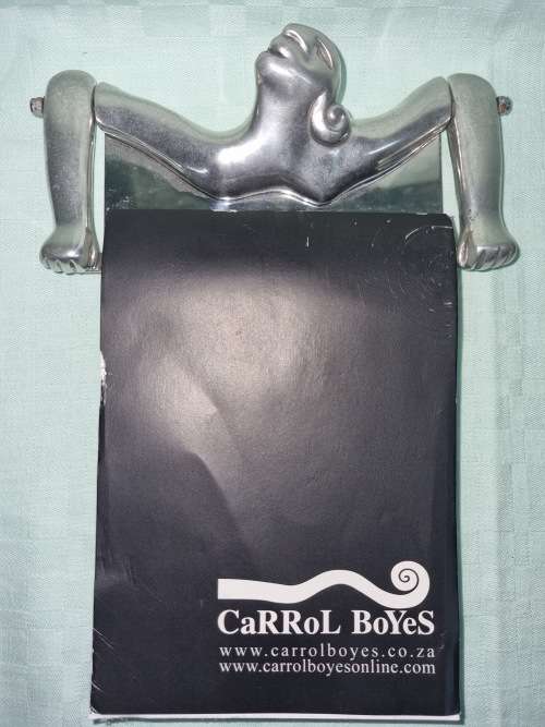 Very Interesting Carrol Boyes  Stainless Note Pad Holder in Excellent Condition  -