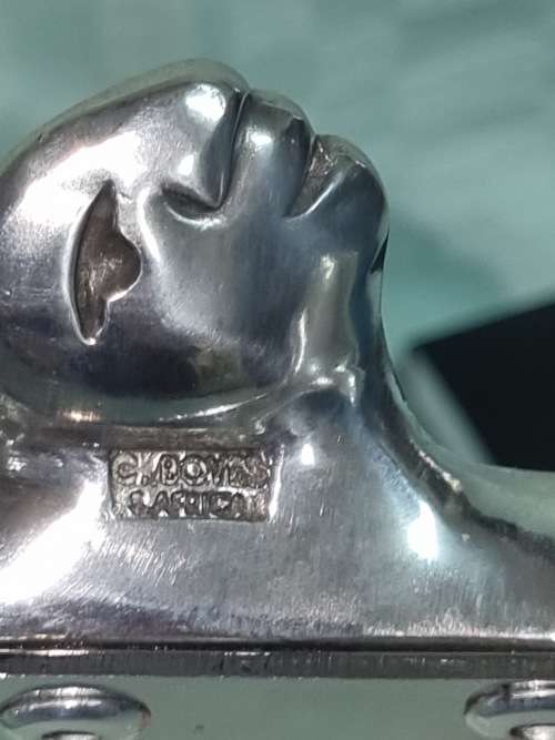 Very Interesting Carrol Boyes  Stainless Note Pad Holder in Excellent Condition  -