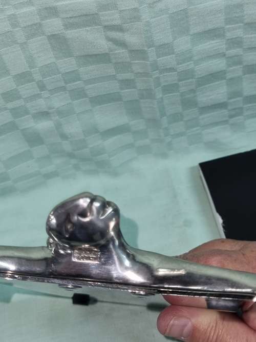 Very Interesting Carrol Boyes  Stainless Note Pad Holder in Excellent Condition  -