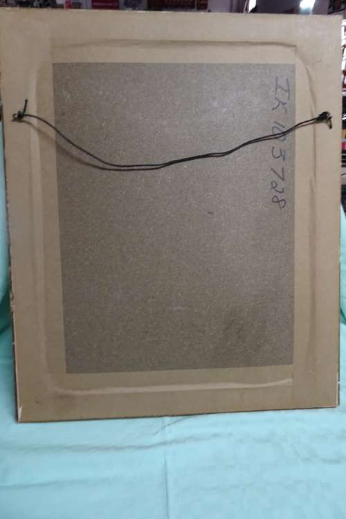 South African Artist Freda van der Merwe Oil on Board behind Glass in Beautiful Frame