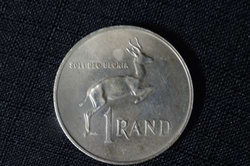 1 x 1967 Silver  Republic of South Africa One Rand Coin ( Afrikaans)