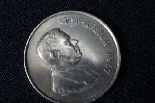 1 x 1967 Silver  Republic of South Africa One Rand Coin ( Afrikaans)