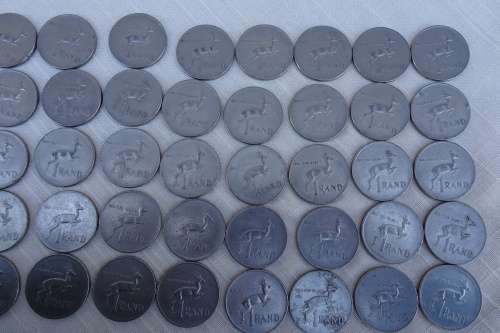 50 X 1977 Republic of South Africa One Rand Coins