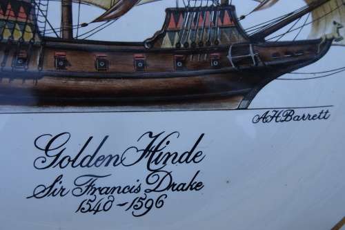 Ships In The History of South Africa -Golden Hinde (No10) Plate No: 0379  Boxed