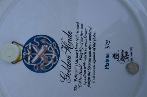 Ships In The History of South Africa -Golden Hinde (No10) Plate No: 0379  Boxed