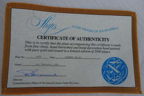 Ships In The History of South Africa - Chapman (No:6)_Plate No:0379_ Boxed