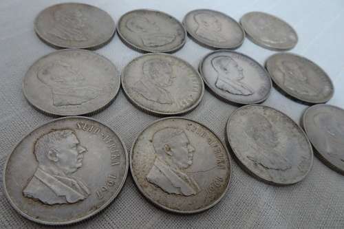 12  X 1967 Silver Republic of South Africa One Rand Coins (BID PER COIN)