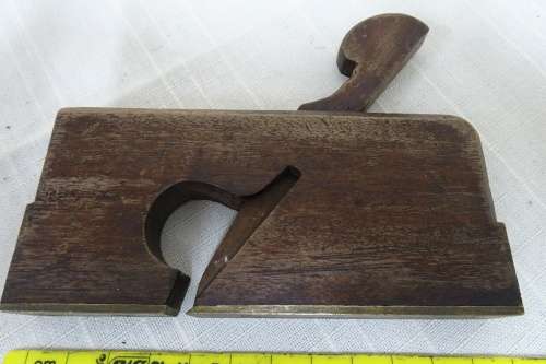 Very Small Vintage Brass and Wooden Rebate Plane  11.5 x 9 cm Marked J CLEMITSON