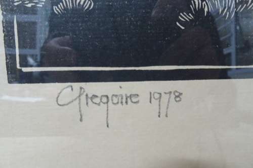 Gregoire Boonzaier 1909 - 2005  -Trees at riverside  - Signed in Pencil 1978