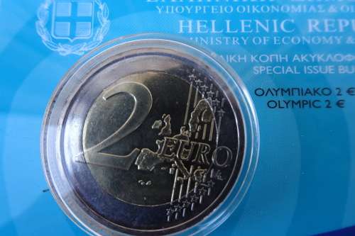 Uncirculated Hellenic Republic 2004 Two Euro - Official Olympic Coins
