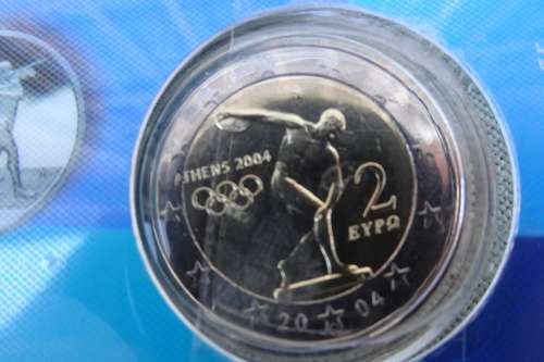 Uncirculated Hellenic Republic 2004 Two Euro - Official Olympic Coins