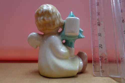 Old Goebel Ceramic Doll With Fir Tree Candle holder - West Germany