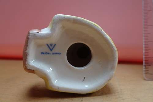 Old Goebel Ceramic Doll With Fir Tree Candle holder - West Germany