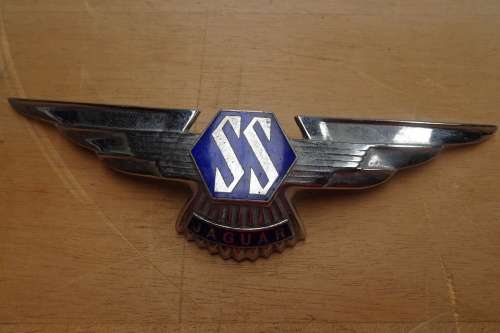 Vintage SS Jaguar Carl Badge  -  21 cm x 5 cm