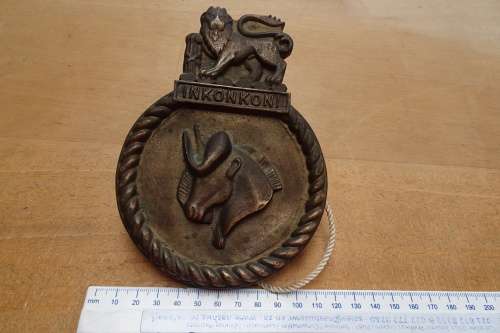 Very Heavy Brass South African Navy Plaque -  INKONKONI