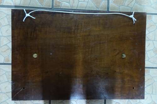 South African Railways Locomotive Number 34.457 Plate Mounted on Wood