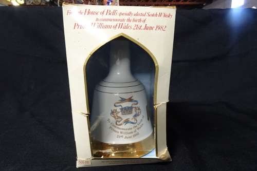 Sealed Bell's Scotch Whiskey Commemorating the Birth of Prince William of Wales 21st June 1982