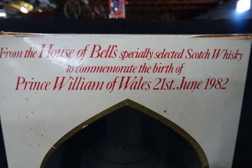 Sealed Bell's Scotch Whiskey Commemorating the Birth of Prince William of Wales 21st June 1982
