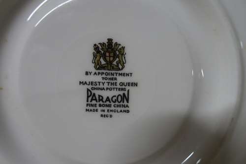 Elegant Paragon Bone China By Appointment to Her Majesty the Queen Cups and Saucers #812