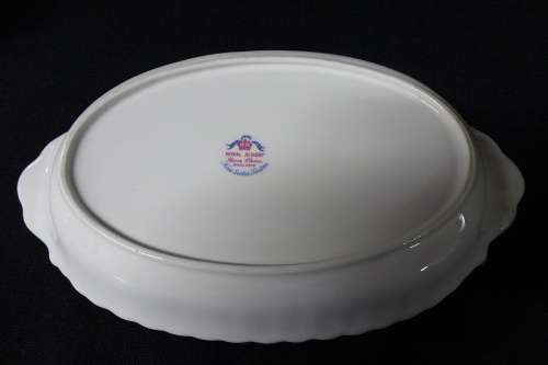 Vintage Royal Albert Bone China `Nova Scotia Tartan` Pattern Oval Sandwich/Cake Platter