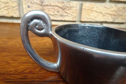 Gorgeous Vintage Carrol Boyes (1954 - 2019) Pewter Sugar Bowl "Wave"