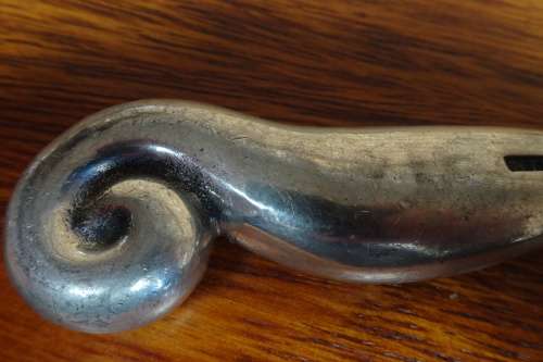 Lovely Vintage Carrol Boyes (1954 - 2019) Vintage Stainless Steel and Pewter Wave Cheese Slicer